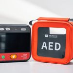 MyHeart Primedic P-Series AED with orange carry bag