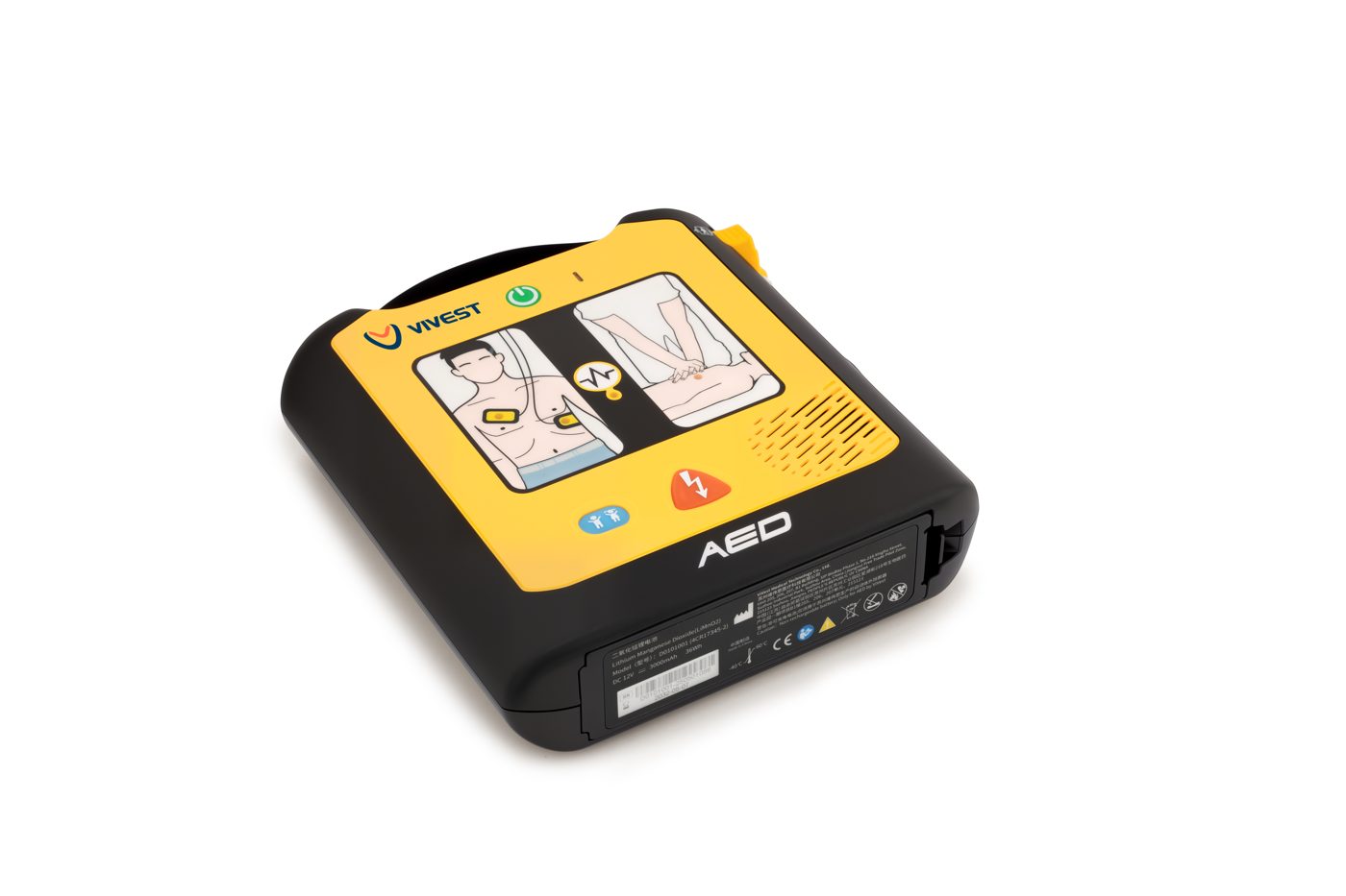 Vivest A1 AED angled view
