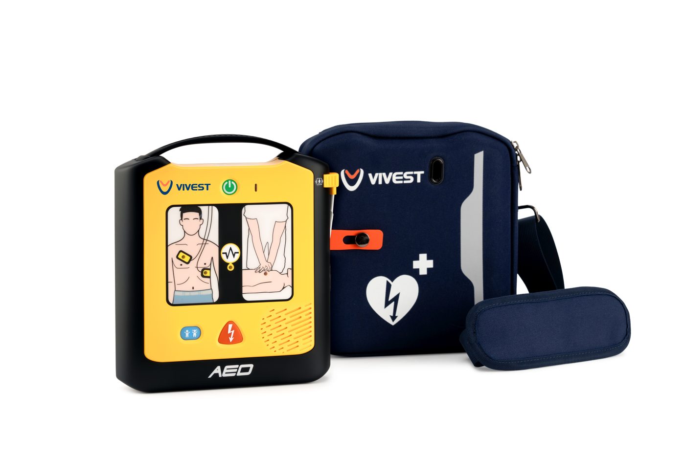 Vivest A1 AED with carry bag