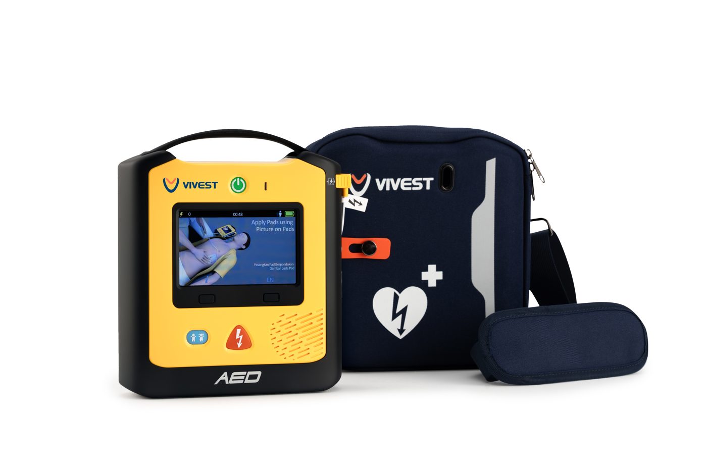 Vivest A3 AED with carry bag